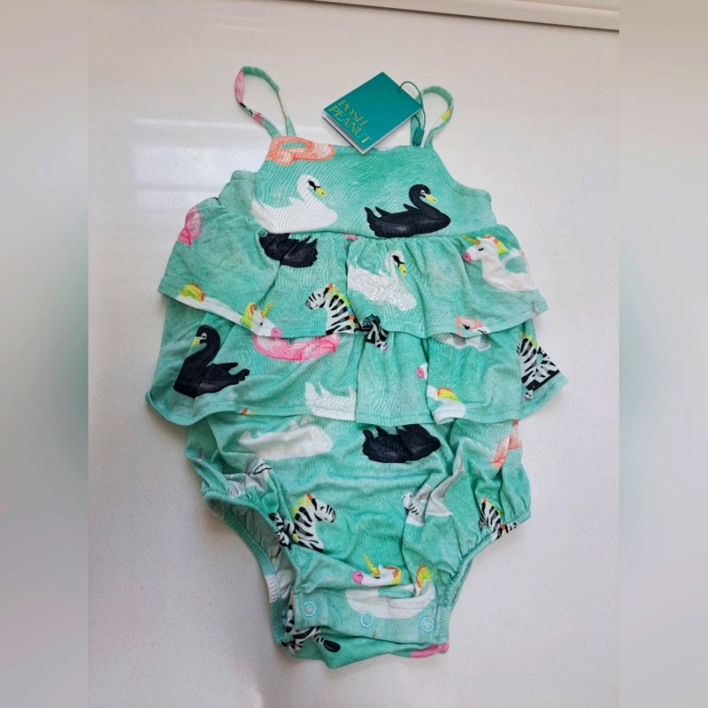 POSH PEANUT Onesie, UNICORNS Print, Viscose from Bamboo Material